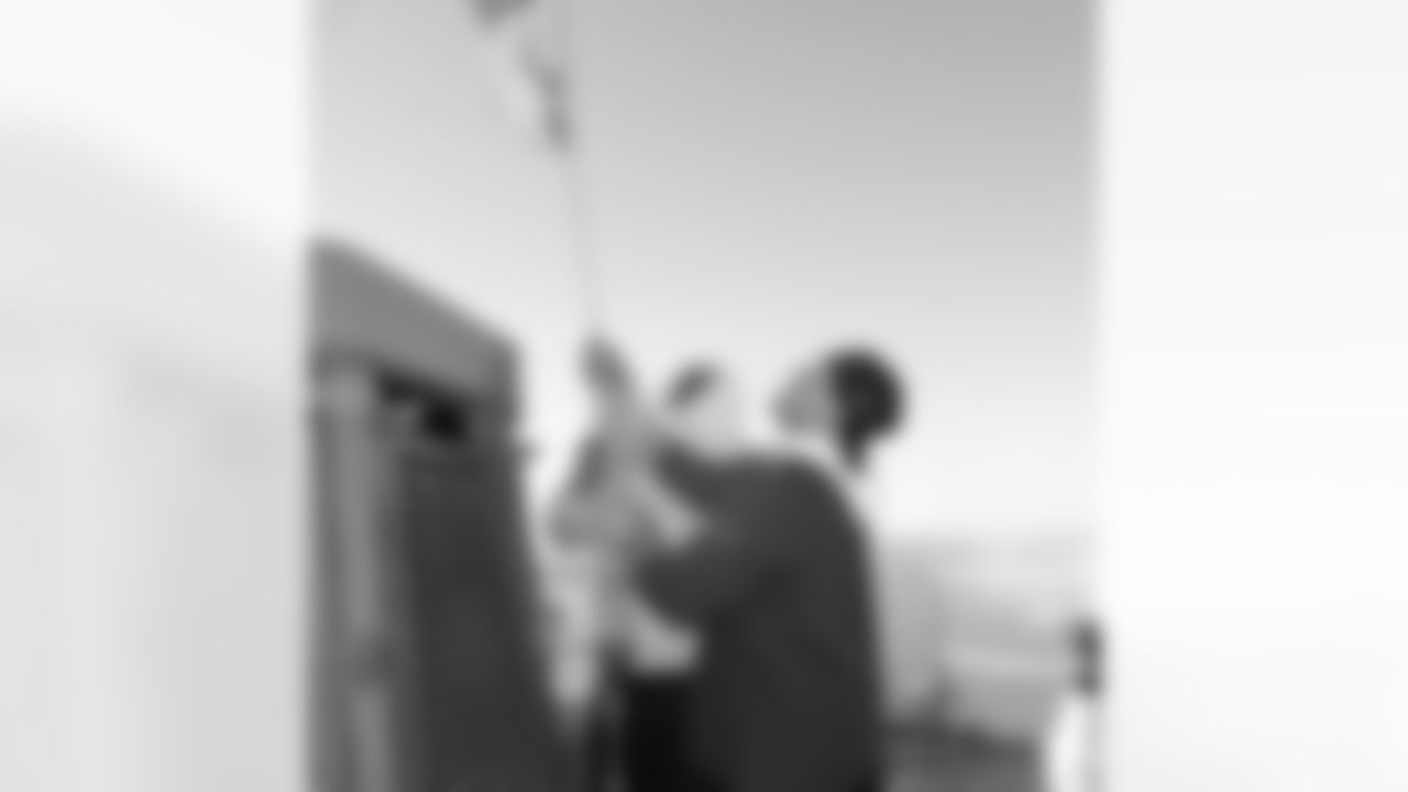 Seahawks Legends Walter Jones and Lofa Tatupu raised the 12 Flag on top of the Space Needle in honor of Blue Friday on January 16, 2026.