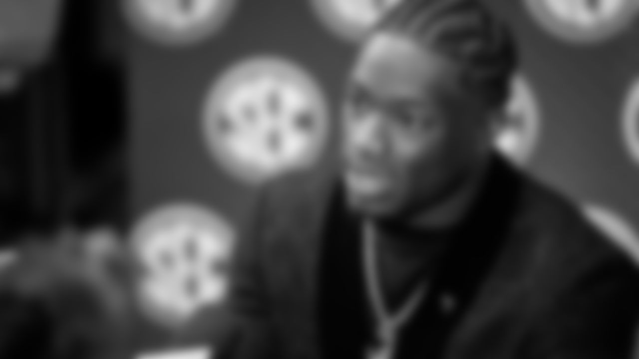 Alabama quarterback Jalen Milroe speaks during the Southeastern Conference NCAA college football media days Wednesday, July 17, 2024, in Dallas. (AP Photo/Jeffrey McWhorter)
