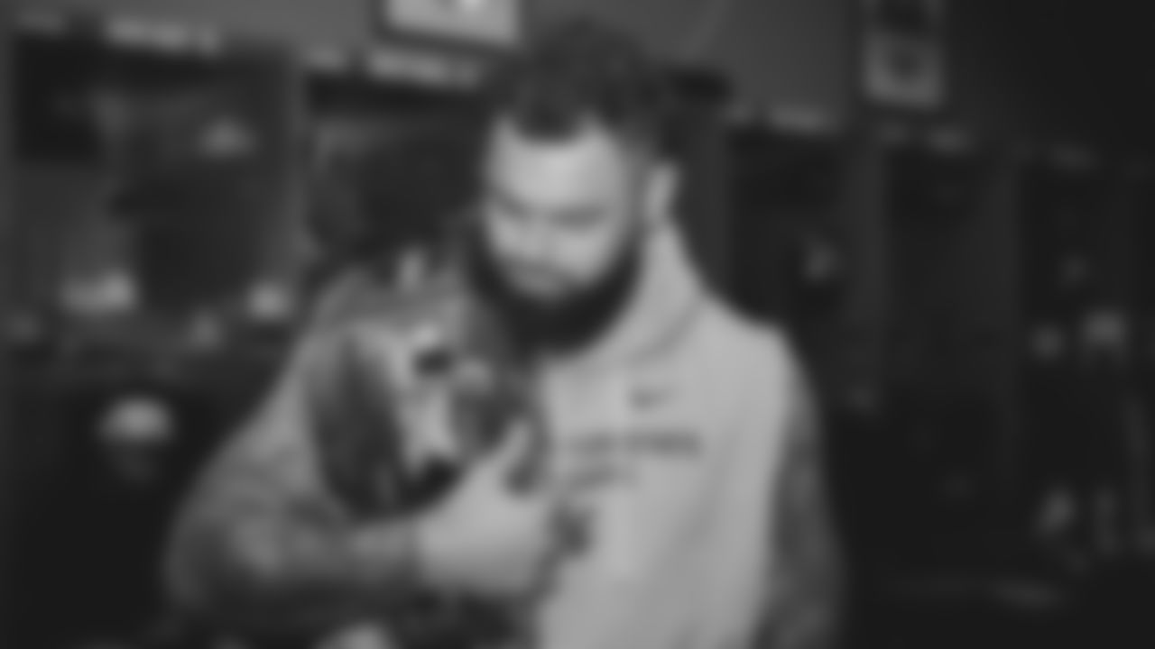 The Seahawks cleaned out the locker room following the end of the 2026 and brought out the championship belt to celebrate their Super Bowl LX victory.