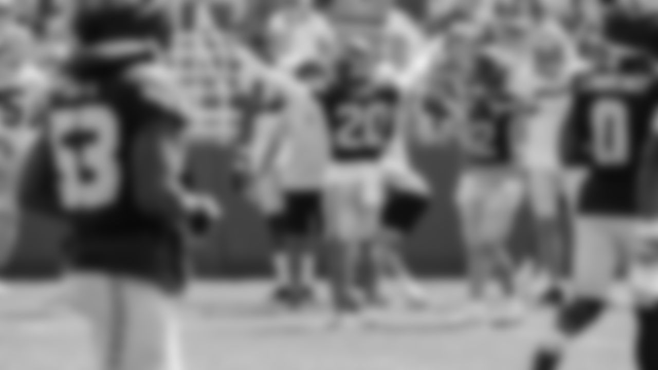 Seahawks safety Julian Love (20) participated in a joint practice with the Packers at Ray Nitschke Field in Green Bay, Wisconsin.