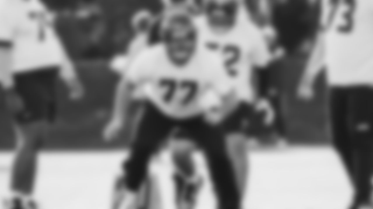 Seahawks guard Bryce Cabeldue (77) practiced on Wednesday, December 17, 2025 at the Virginia Mason Athletic Center.