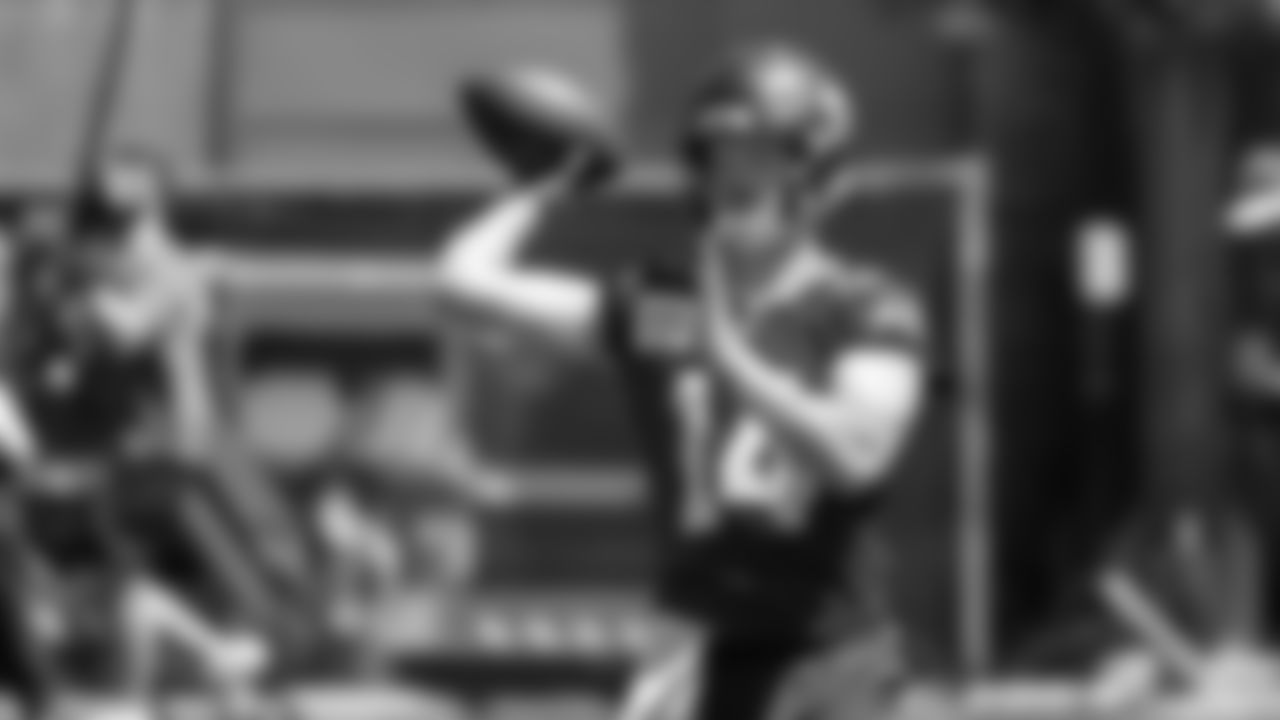 Seahawks quarterback Sam Darnold (14) participated in the Seahawks 2025 offseason workout program.