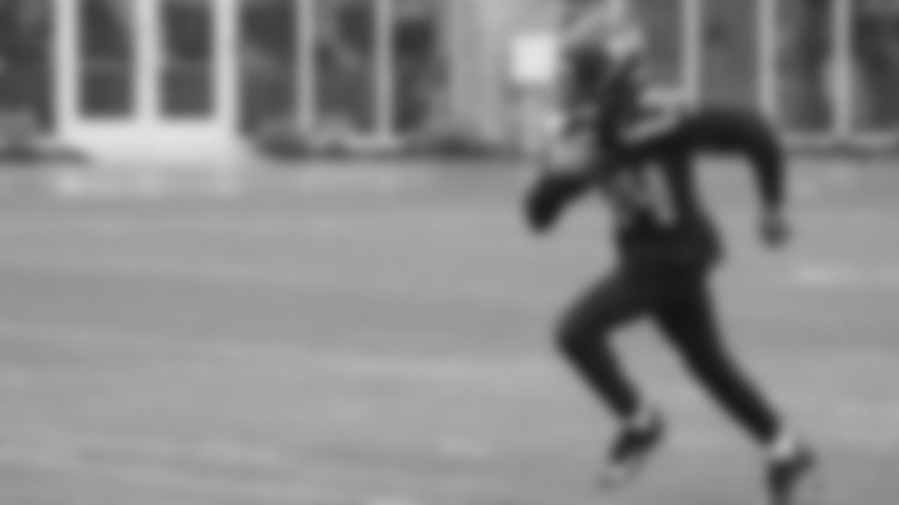 Seahawks wide receiver Courtney Jackson (84) practiced on Wednesday, January 7, 2026 at the Virginia Mason Athletic Center.