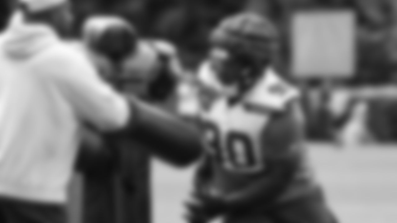 Seahawks defensive tackle Jarran Reed (90) practiced on August 19, 2025 at the Virginia Mason Athletic Center.