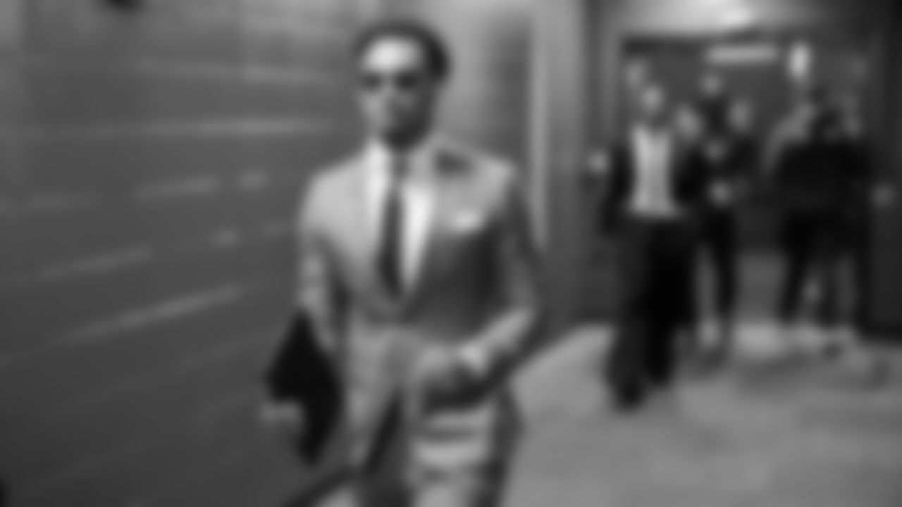 Seahawks wide receiver Jaxon Smith-Njigba (11) arrived at Northwest Stadium for the Sunday Night Football matchup at the Washington Commanders in Week 9.