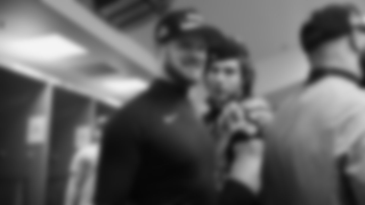 The Seahawks celebrate the 31-27 win vs. the Rams in the NFC Championship on Sunday, January 25, 2026.