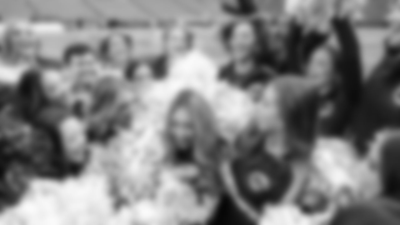 Kiana finding out she has been awarded Dancer of the Day at pregame rehearsal.