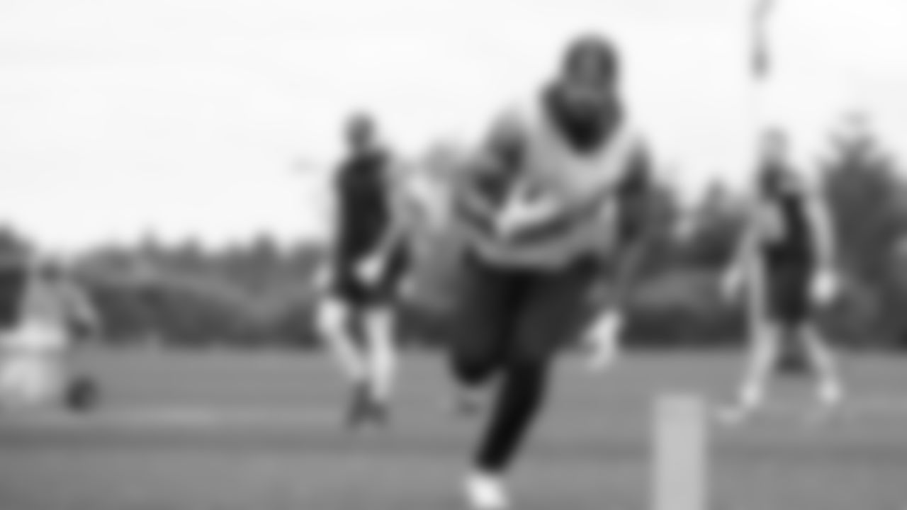 Seahawks tight end Noah Fant (87) participated in a workout on May 21, 2025 at the Virginia Mason Athletic Center.