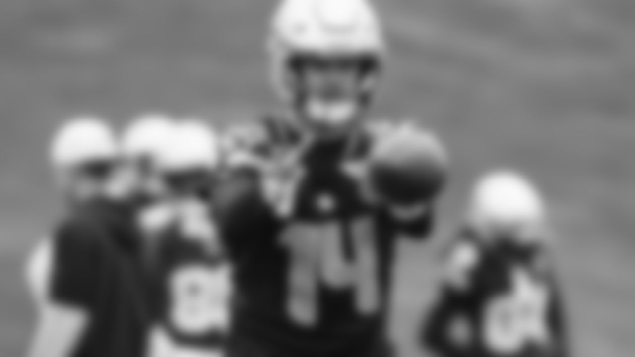 Seahawks quarterback Sam Darnold (14) practiced on Thursday, October 30, 2025 at the Virginia Mason Athletic Center.