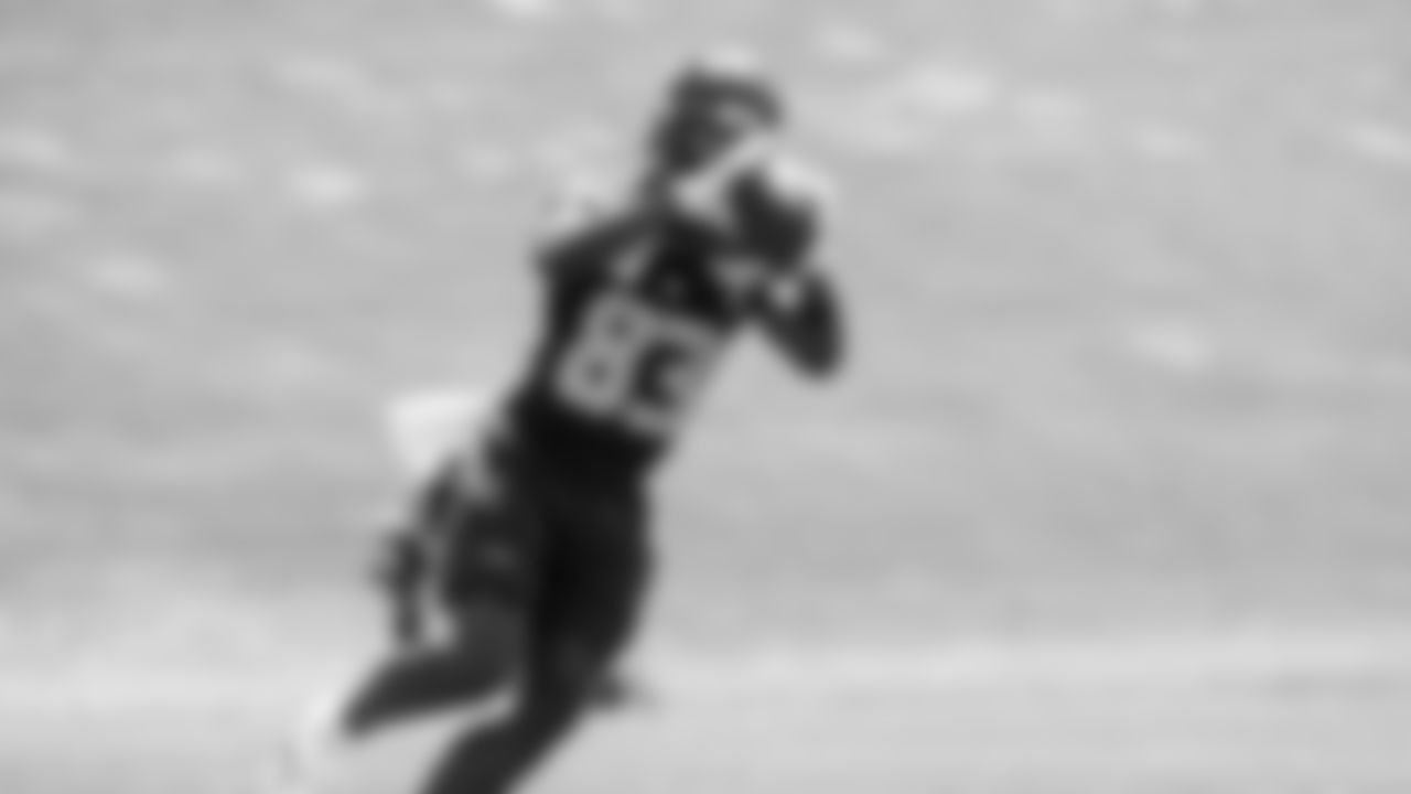 Seahawks wide receiver Dareke Young (83) participated in a workout on day three of OTAs on Friday, May 30, 2025 at the Virginia Mason Athletic Center.