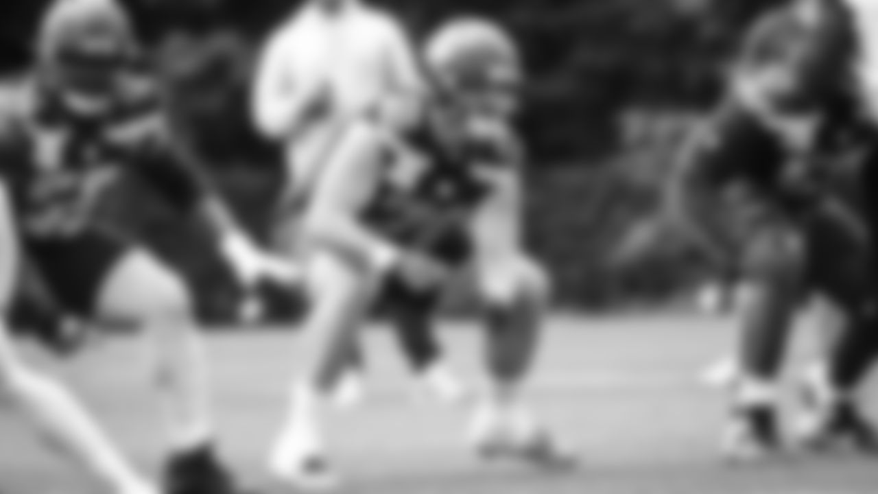 Seahawks guard Grey Zabel (76) participated in a workout on day two of OTAs on Thursday, May 29, 2025 at the Virginia Mason Athletic Center.