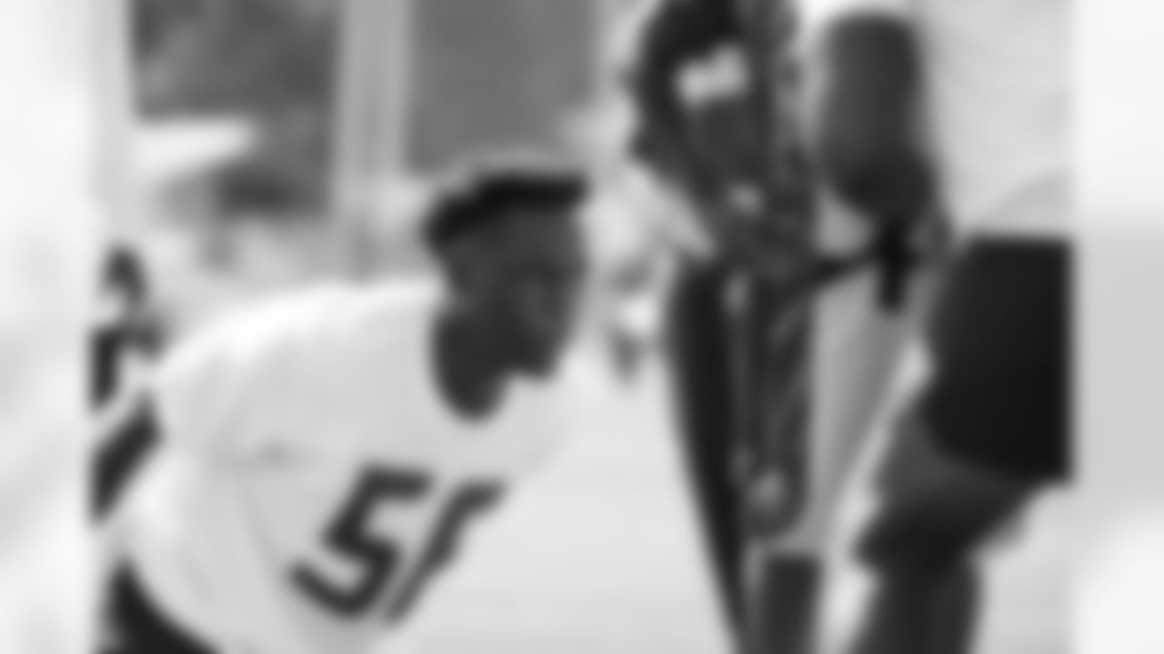 Seahawks linebacker Jalan Gaines (56) participated in a practice on July 17, 2025 at the Virginia Mason Athletic Center.
