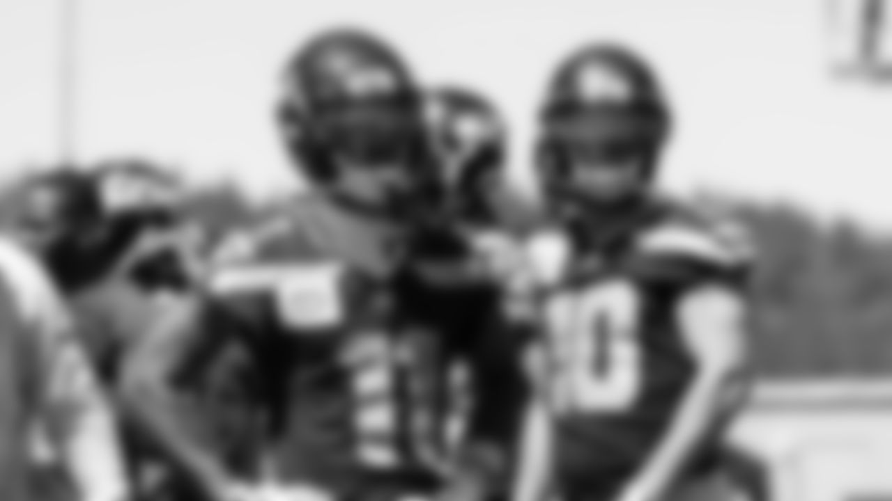 Seahawks wide receiver Jaxon Smith-Njigba (11) and wide receiver Cooper Kupp (10) participated in a workout on day three of OTAs on Friday, May 30, 2025 at the Virginia Mason Athletic Center.