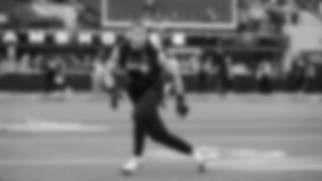 Seahawks safety Ty Okada (39) during pregame warmups at SoFi Stadium for the Week 11 matchup at the L.A. Rams.