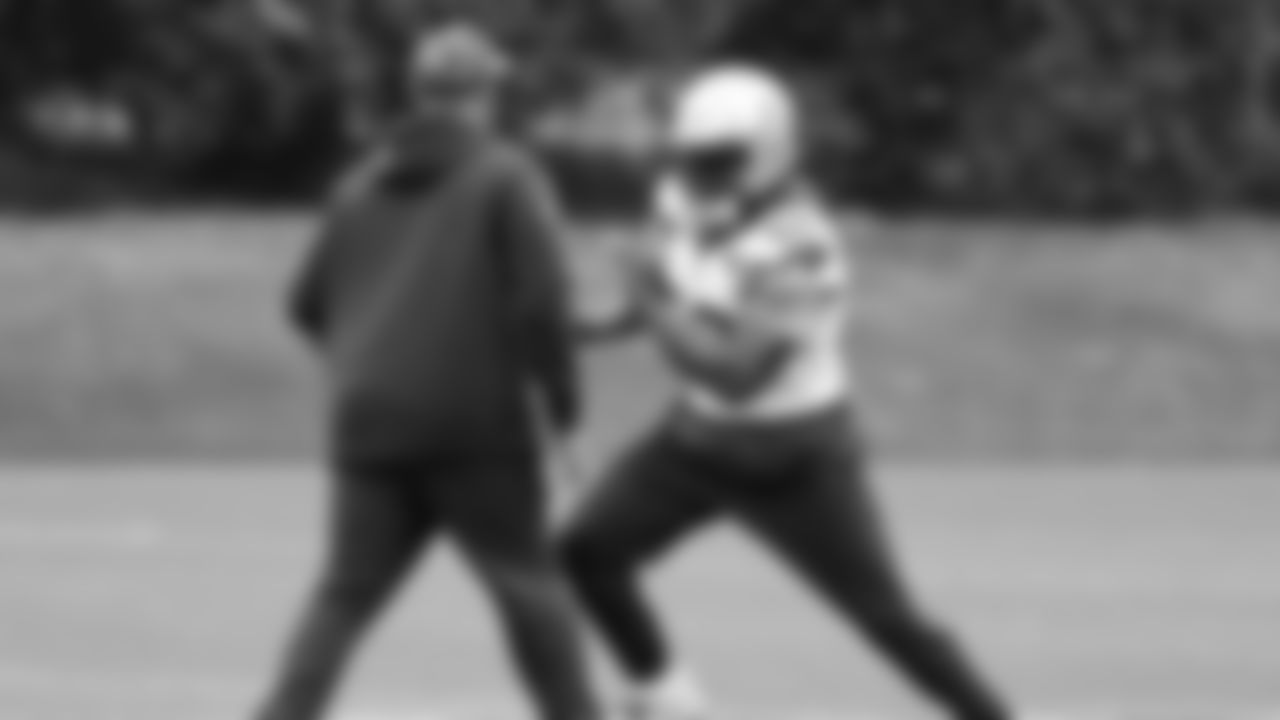 Seahawks linebacker Boye Mafe (53) practiced on Thursday, October 30, 2025 at the Virginia Mason Athletic Center.