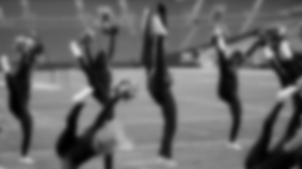 A backstage look of the dancers preparing for the Week 10 matchup against the Cardinals on November 9, 2025