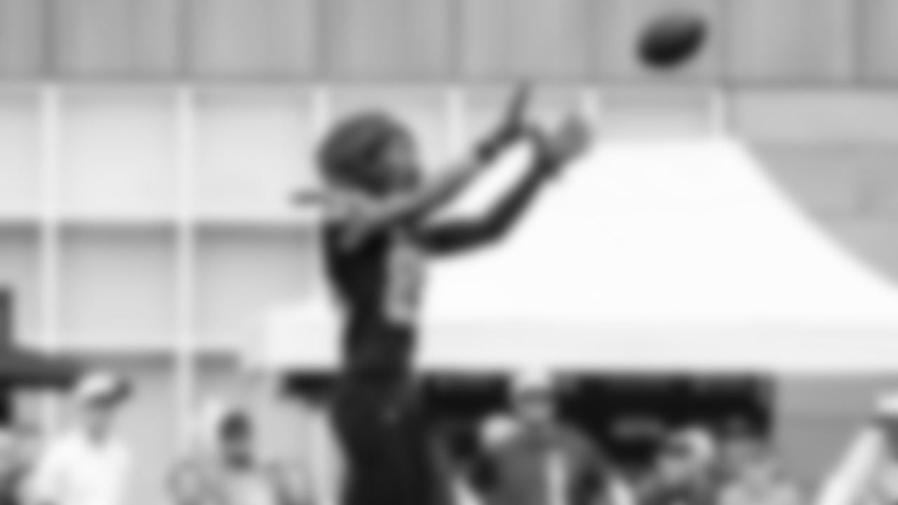 Seahawks wide receiver Tyrone Broden (85) practiced on day three of training camp on July 25, 2025 at the Virginia Mason Athletic Center.