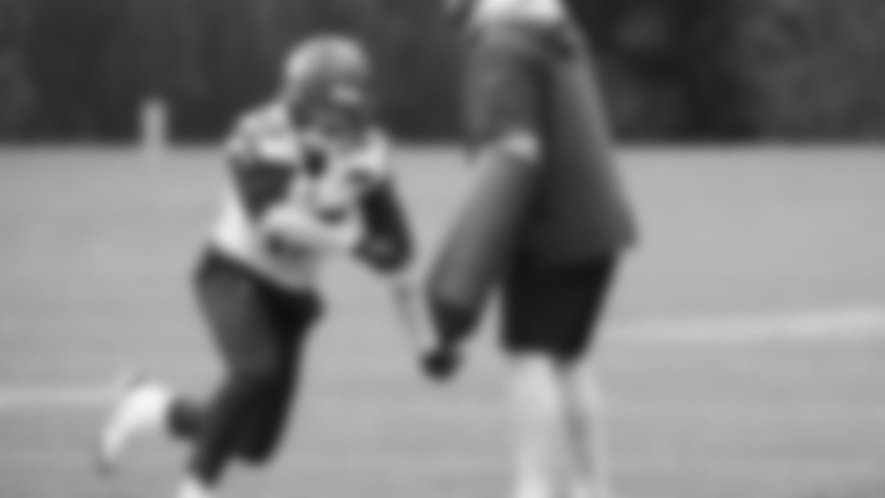 Seahawks safety Maxen Hook (43) practiced on Thursday, January 8, 2026 at the Virginia Mason Athletic Center.