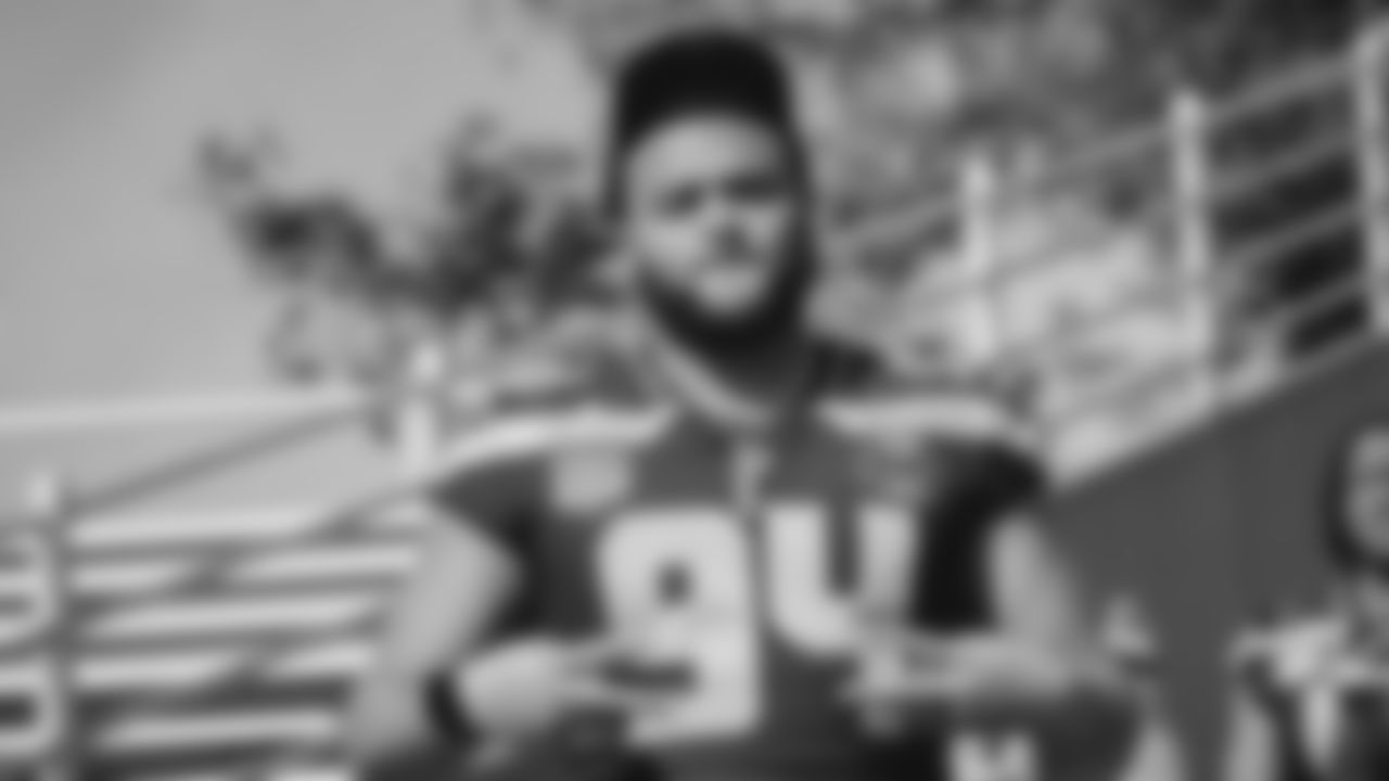 Seahawks defensive end Mike Morris (94) during the Super Bowl LX team photo on February 7, 2026.