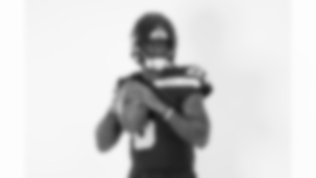 Seattle Seahawks quarterback Jalen Milroe (6) poses for a portrait during the NFLPA Rookie Premiere on Saturday, May 17, 2025 in Thousand Oaks, Calif. (Ben Liebenberg/NFL)