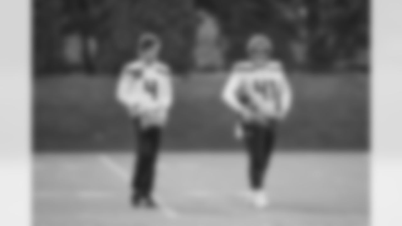 Seahawks punter Michael Dickson (4) and long snapper Chris Stoll (41) practiced on Wednesday, December 11, 2024 at the Virginia Mason Athletic Center