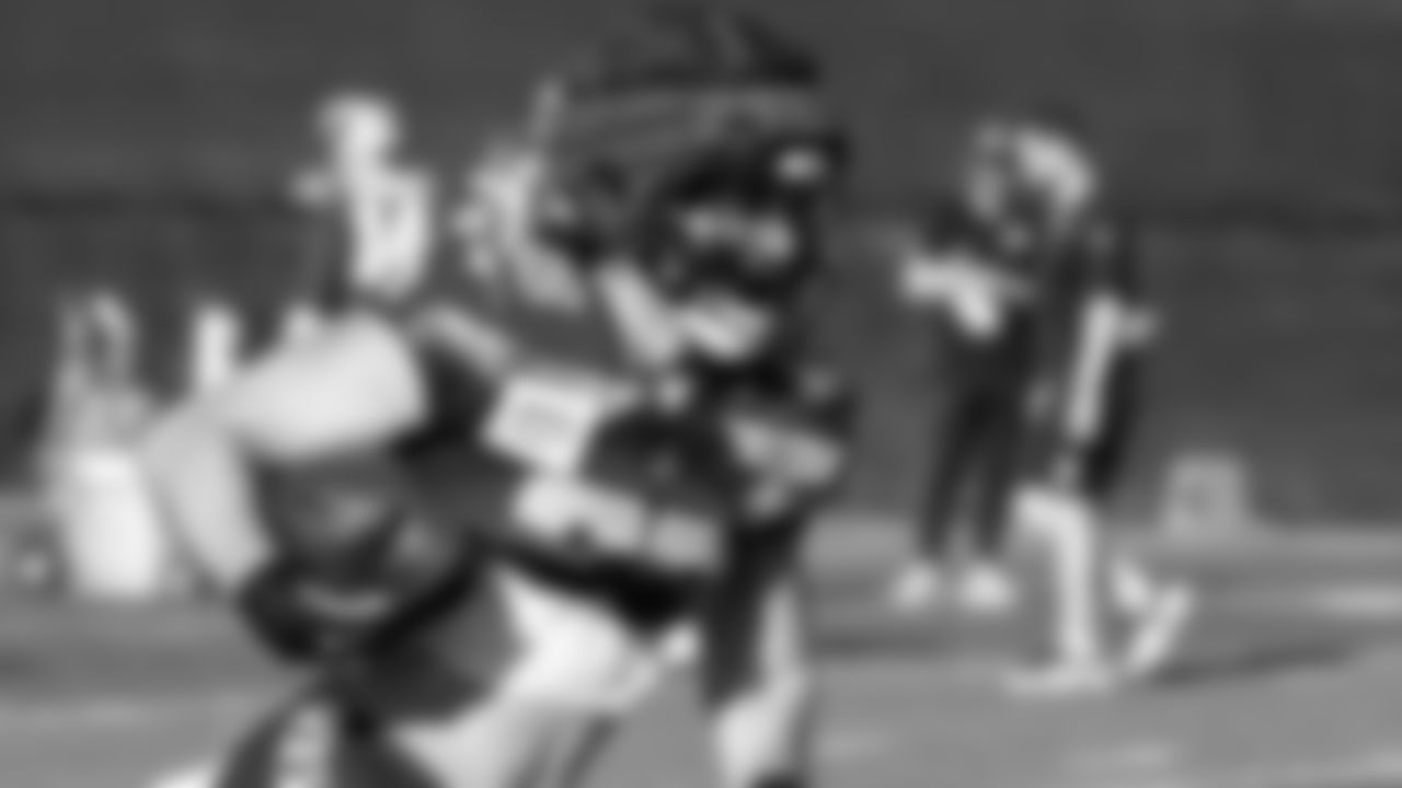 Seahawks tight end AJ Barner (88) practiced on Wednesday, February 4, 2026 in San Jose, California.