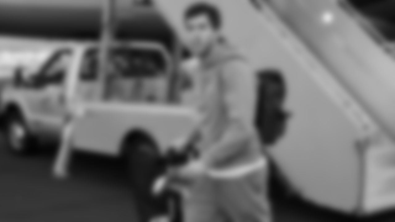 Seahawks punter Michael Dickson (4) arrived in the Bay Area on Sunday, February 1, 2026.