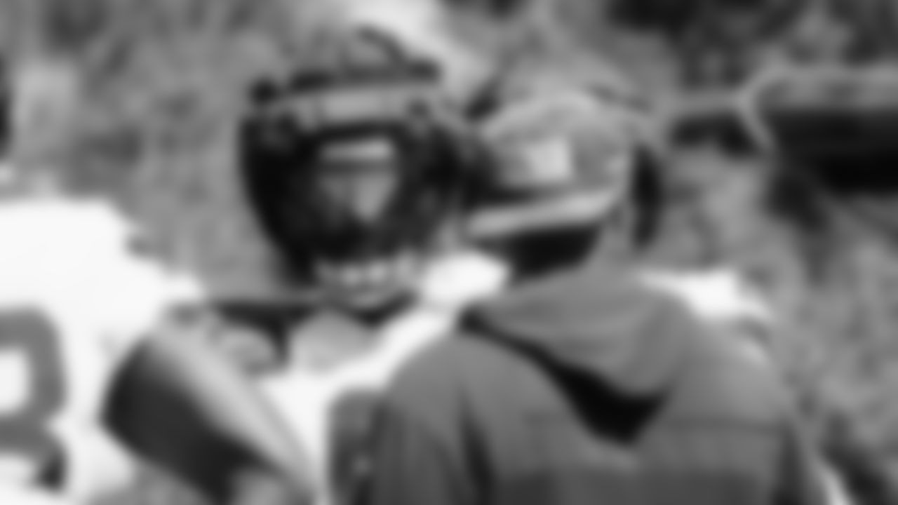 Seahawks defensive end DeMarcus Lawrence (0) practiced on day six of training camp on July 29, 2025 at the Virginia Mason Athletic Center.