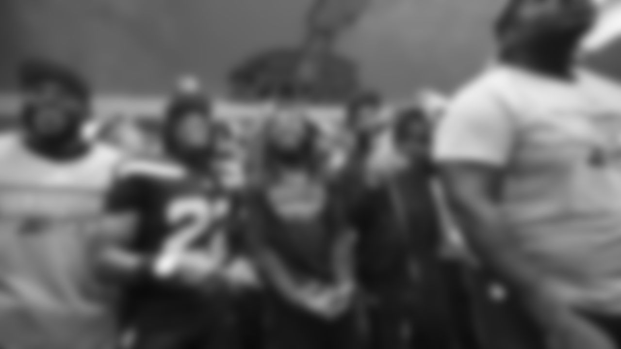 The Seahawks celebrate the 31-27 win vs. the Rams in the NFC Championship on Sunday, January 25, 2026.