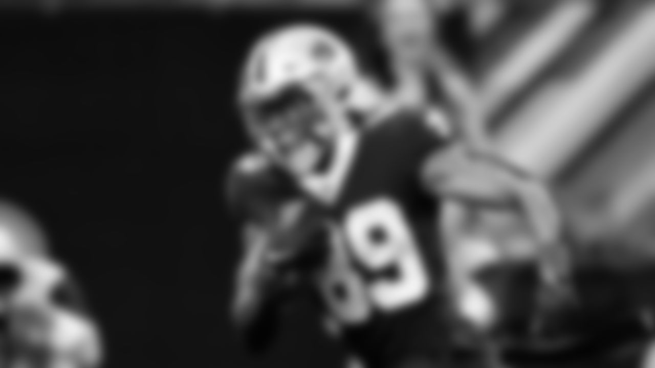 New Orleans Saints wide receiver Rashid Shaheed during the first half of an NFL football game Sunday, Oct. 16, 2022, in New Orleans. (AP Photo/Butch Dill)