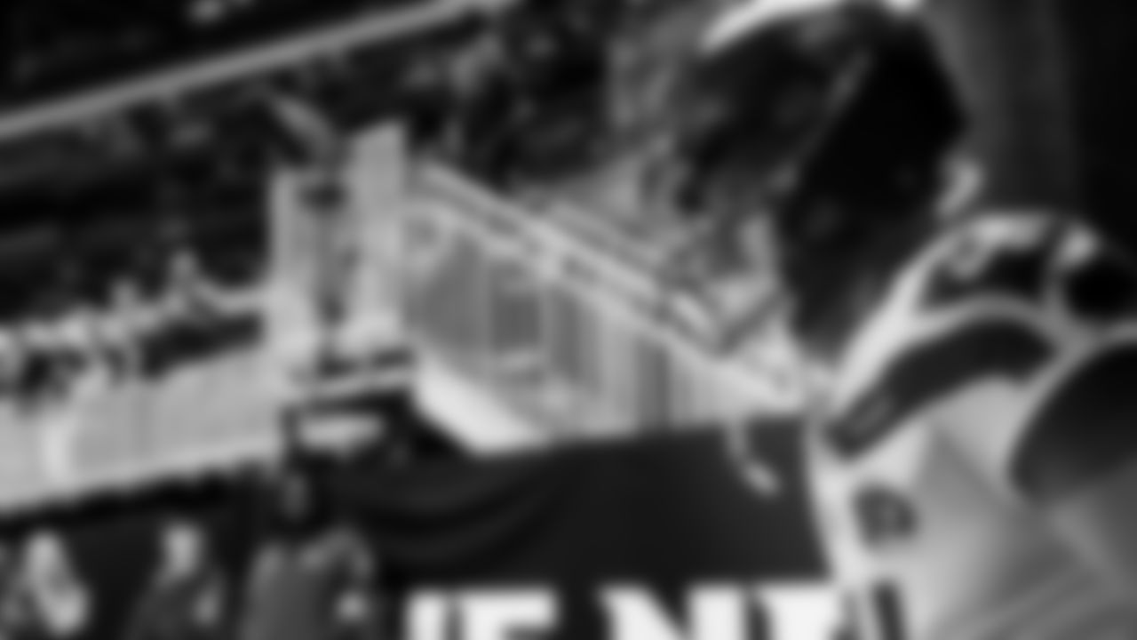 Seahawks quarterback Sam Darnold (14) warms up at Mercedes-Benz Stadium for the Week 14 matchup vs. the Atlanta Falcons.