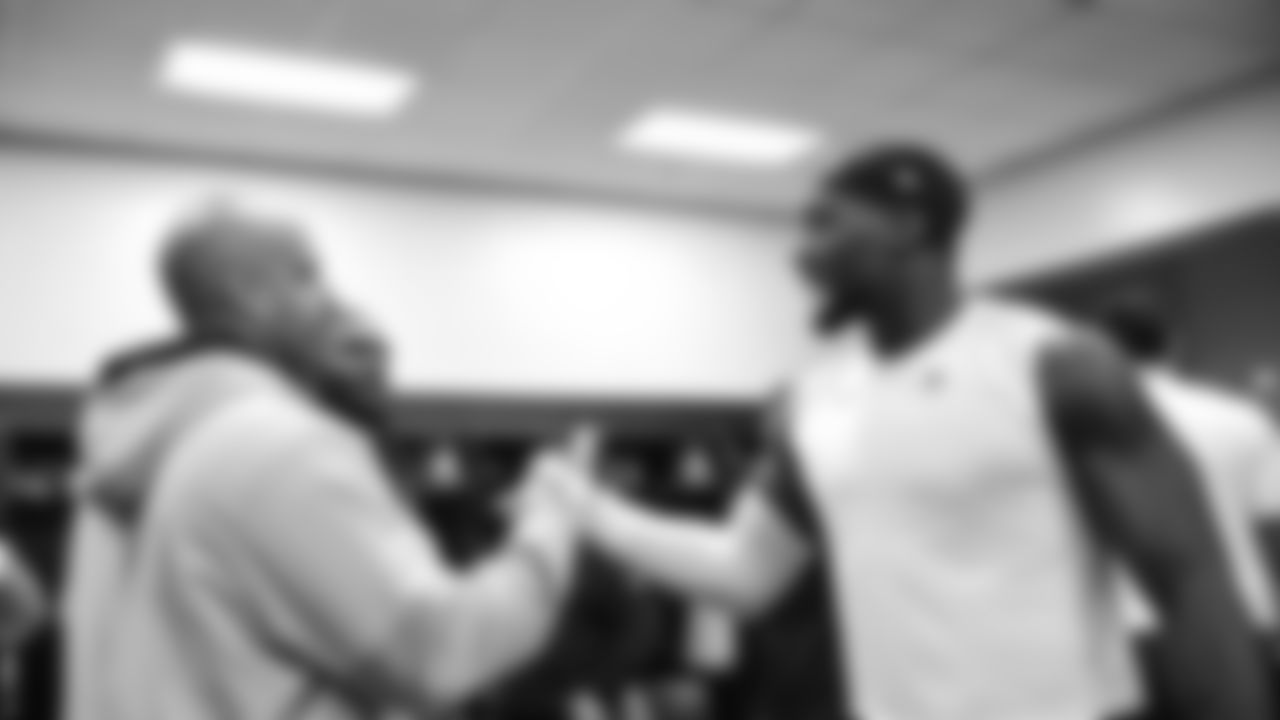 The Seahawks celebrated the 27-10 win vs. the Carolina Panthers at Bank of America Stadium.