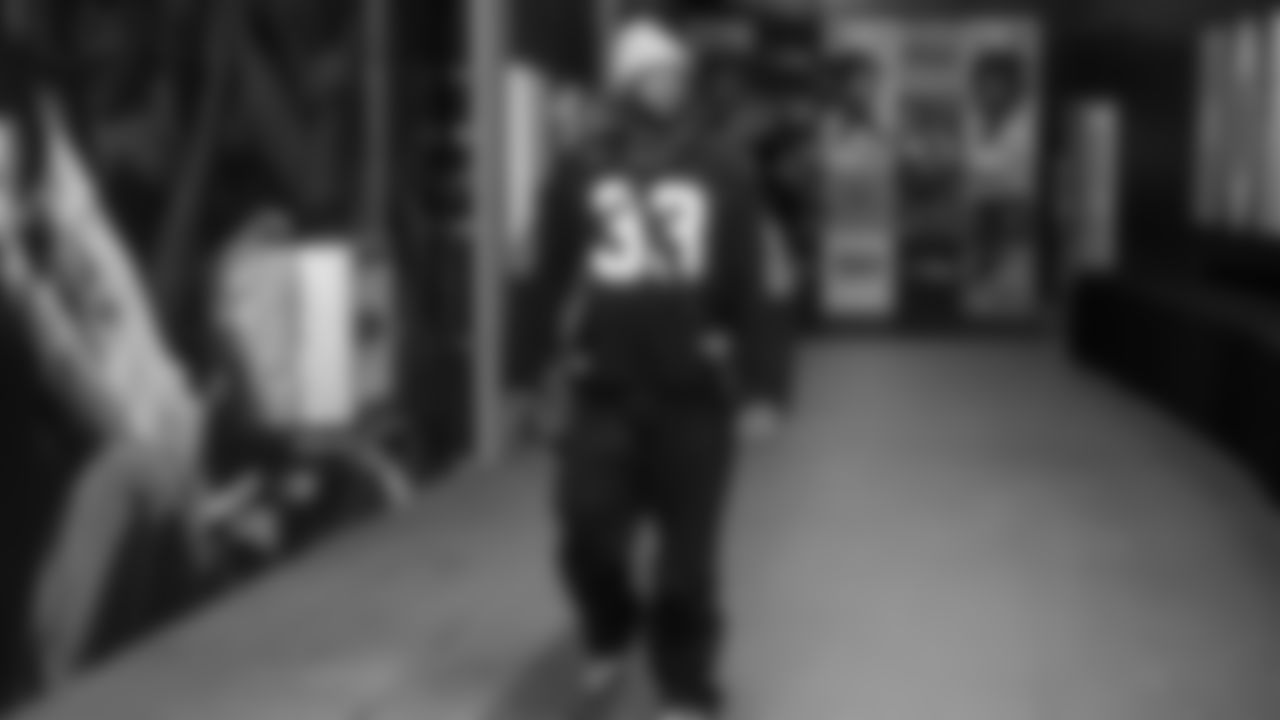 Seahawks tackle Josh Jones (74) arrived at Lumen Field for the Week 13 matchup vs. the Minnesota Vikings.