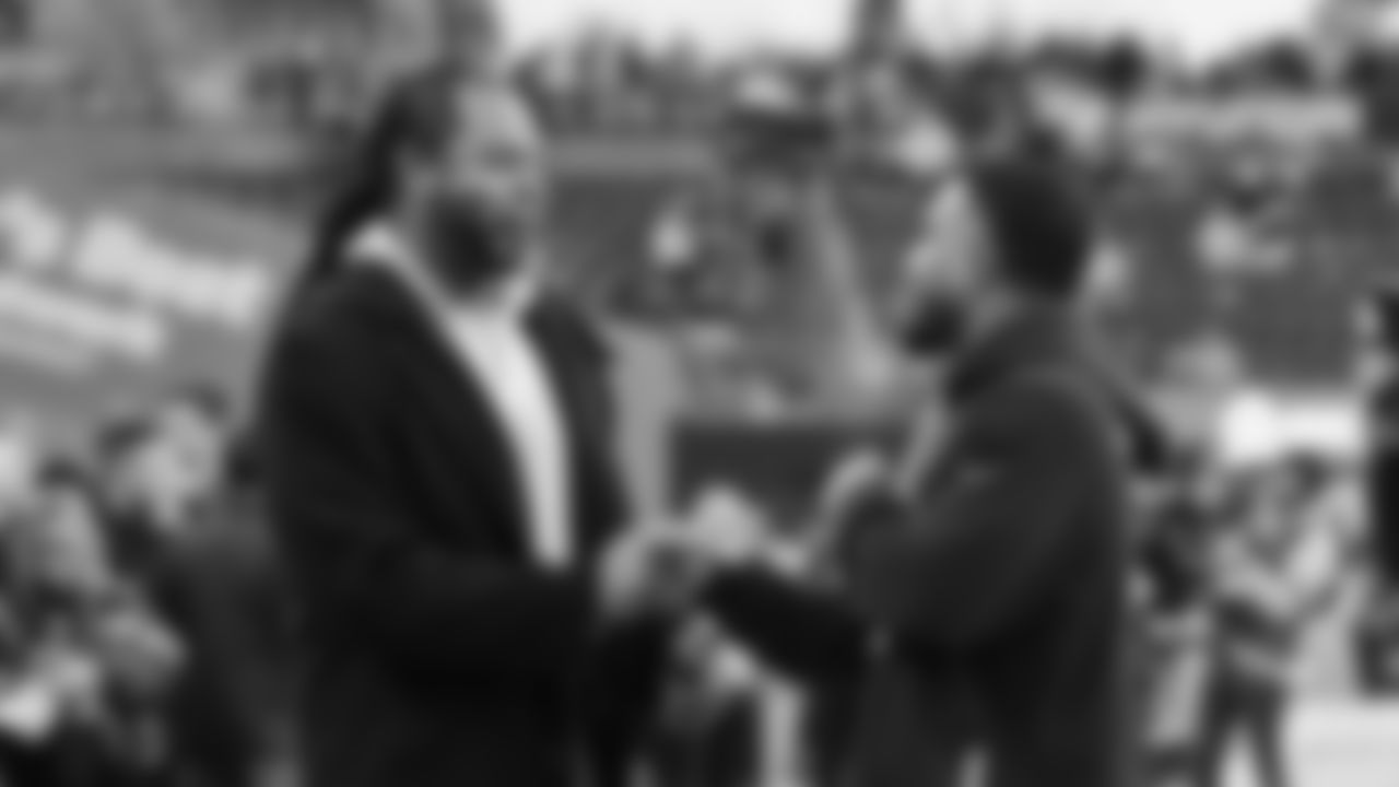 Seahawks Legend with Richard Sherman and safety Quandre Diggs (37) at Lumen Field for the NFC divisional round game vs. the San Francisco 49ers on January 17, 2026.