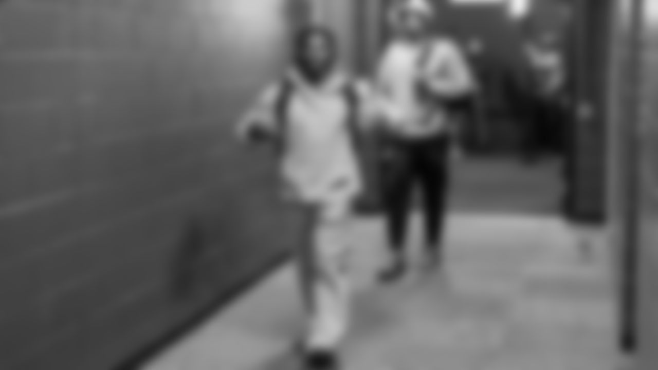 Seahawks safety Jerrick Reed II (32) arrived at Northwest Stadium for the Sunday Night Football matchup at the Washington Commanders in Week 9.