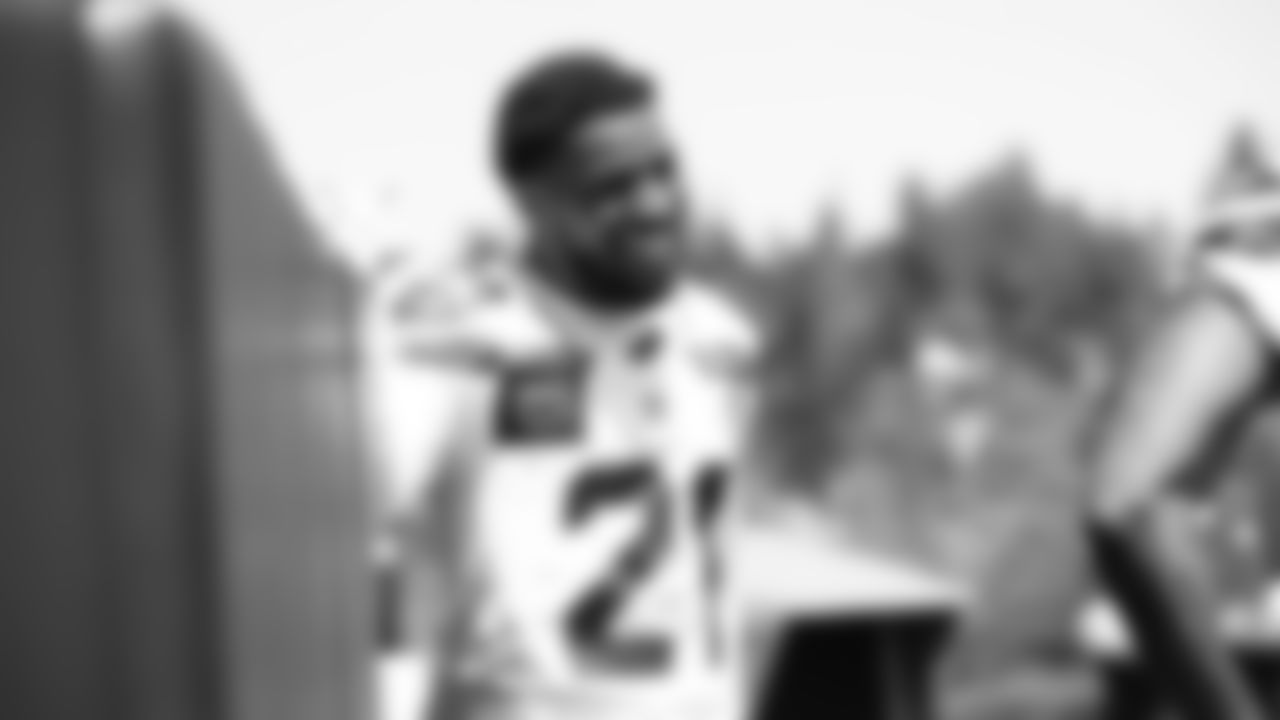 Seahawks cornerback Devon Witherspoon (21) participated in a workout on day four of OTAs on Monday, June 2, 2025 at the Virginia Mason Athletic Center.