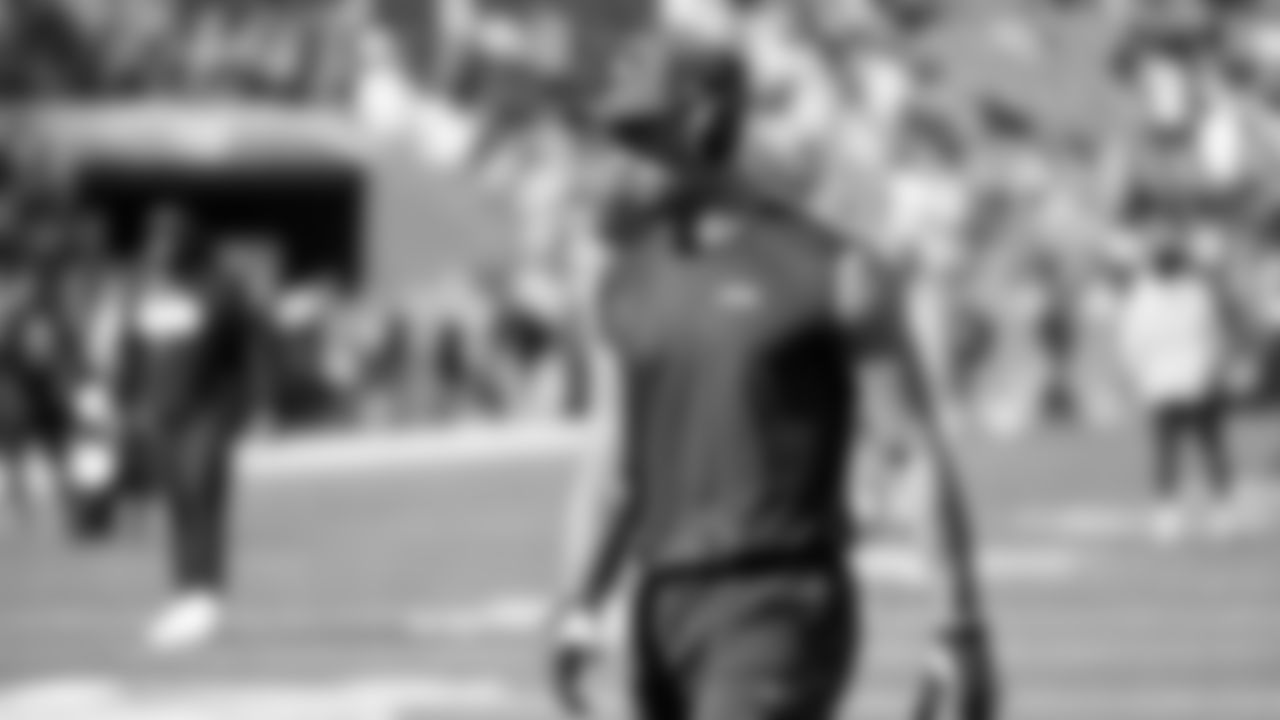 The Seahawks warm up ahead of Super Bowl LX vs. the Patriots at Levi's Stadium on Sunday, February 8, 2026.