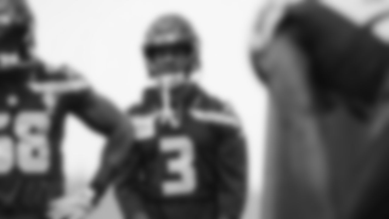 Seahawks safety Nick Emmanwori (3) practiced on Wednesday, November 12, 2025 at the Virginia Mason Athletic Center.