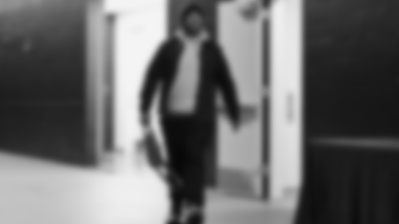 Seahawks defensive coordinator Aden Durde arrived at Lumen Field for the NFC Championship game vs. the Los Angeles Rams on Sunday, January 25, 2026.