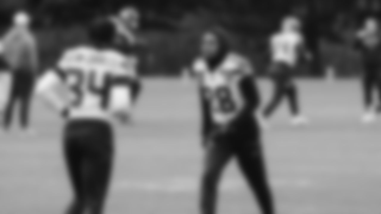 Seahawks cornerback Nehemiah Pritchett (28) practiced on Thursday, January 8, 2026 at the Virginia Mason Athletic Center.