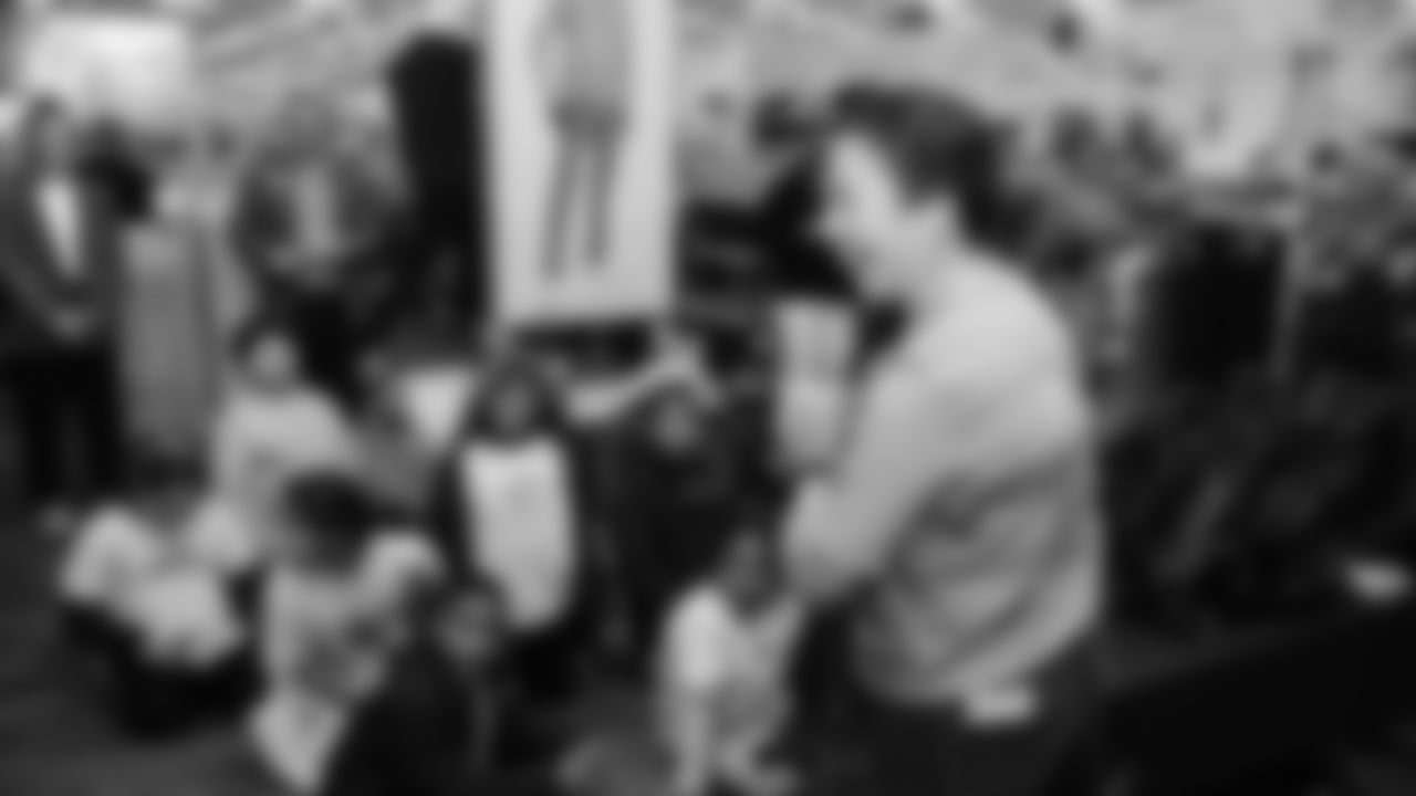 Seahawks offensive lineman Josh Jones was joined by fellow offensive linemen as they hosted a holiday shopping spree for kids from the Boys & Girls Club on December 9, 2025.