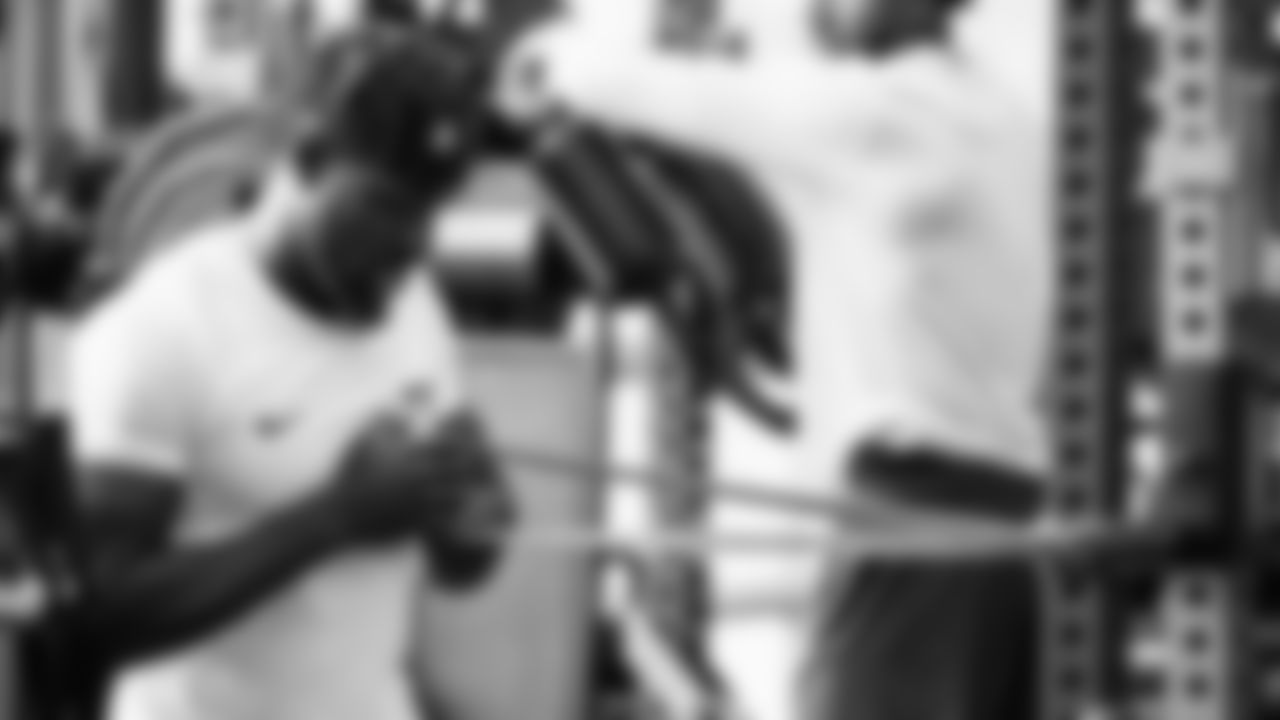Seahawks cornerback Shemar Jean-Charles (34) participated in a workout on April 29, 2025 at the Virginia Mason Athletic Center.