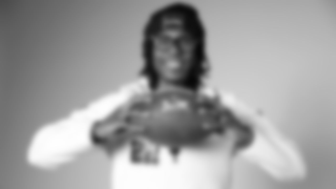 Seahawks wide receiver Rashid Shaheed (22) during Super Bowl LX Opening Night media day on February 2, 2026.