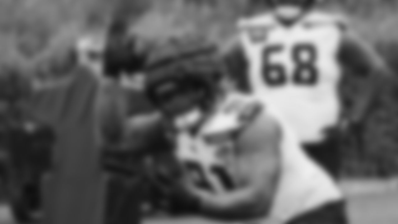 Seahawks defensive tackle Byron Murphy II (91) practiced on day four of training camp on July 26, 2025 at the Virginia Mason Athletic Center.