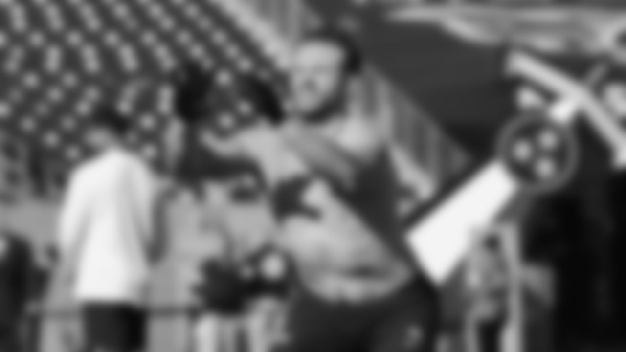 Seahawks fullback Brady Russell (38) hit the field at Nissan Stadium for the Week 12 matchup vs. the Titans in Nashville, Tennessee.