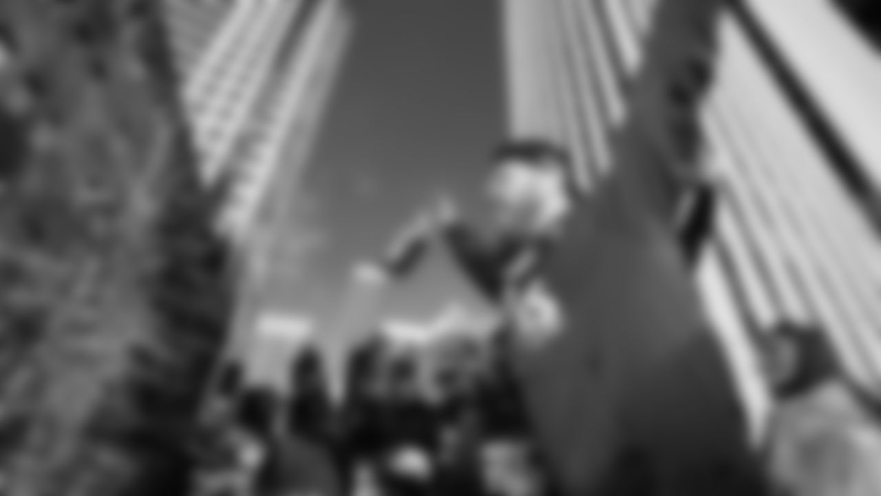 The Seahawks participated in the World Championship Parade through downtown Seattle on February 11, 2026.