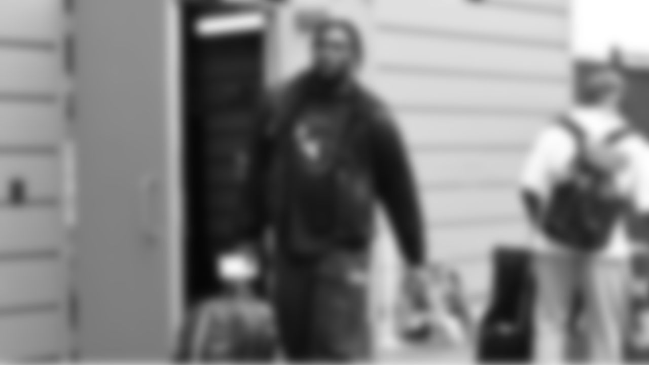 Seahawks tackle Charles Cross (67) departed the Virginia Mason Athletic Center on Saturday, November 15, 2025 for the Week 11 trip to Los Angeles.