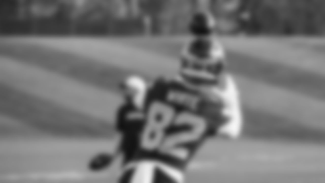 Seahawks wide receiver Cody White (82) practiced on Friday, November 7, 2025 at the Virginia Mason Athletic Center.