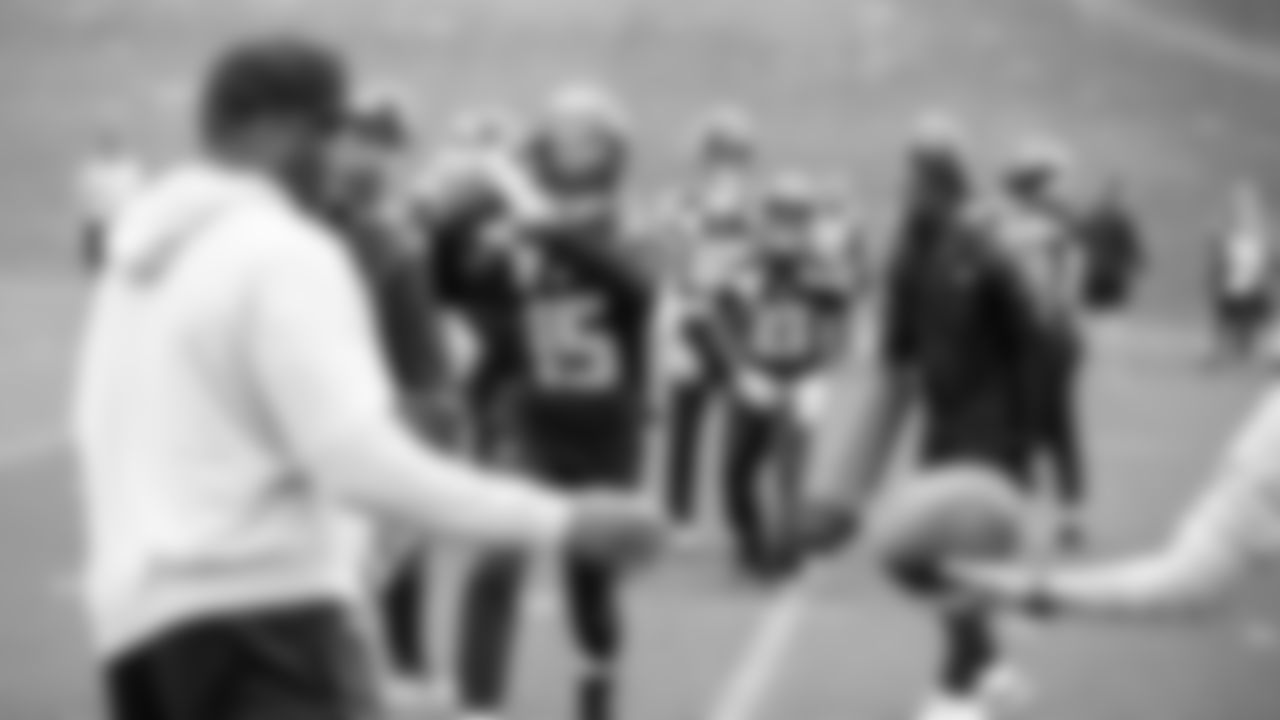 Seahawks wide receiver Tory Horton (15) participated in a workout on day two of OTAs on Thursday, May 29, 2025 at the Virginia Mason Athletic Center.