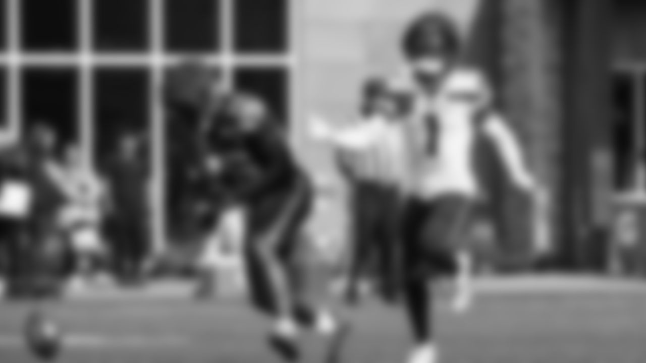 Seahawks wide receiver Dareke Young (83) and cornerback Derion Kendrick (1) practiced on Thursday, October 16, 2025 at the Virginia Mason Athletic Center.